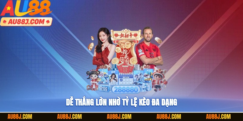 Dễ thắng lớn nhờ tỷ lệ kèo đa dạng